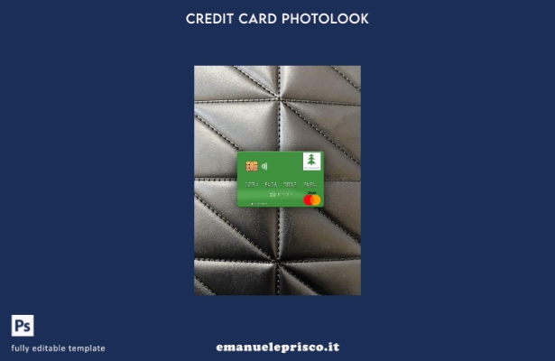 modello frontale photolook mastercard Eden Commercial Bank in stile verificato d